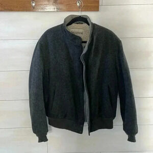 Vintage Field & Stream Wool Shearling Lined Jacket Men’s L Full Zip Made In USA